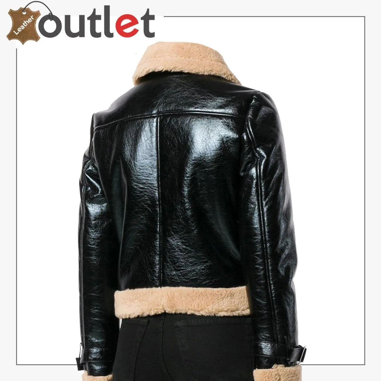 Women Black Bomber Leather Jacket