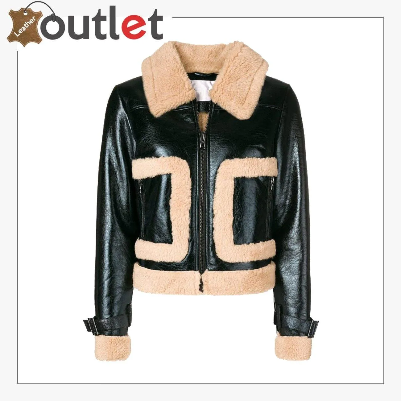 Women Black Bomber Leather Jacket