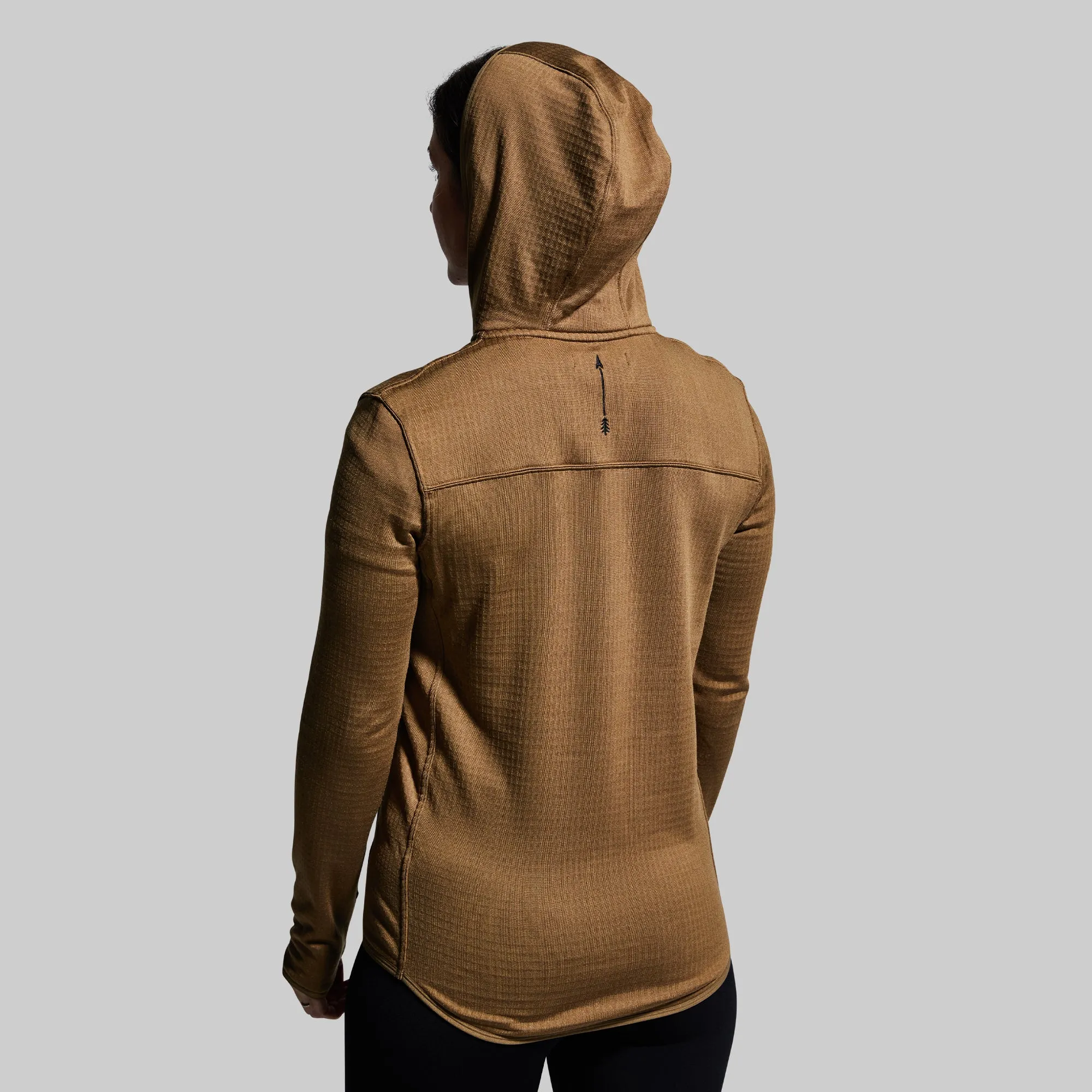 Women's Quiver Half Zip Hoodie (Coyote Brown)