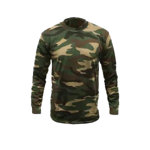 Woodland Camo Long Sleeve T-Shirt