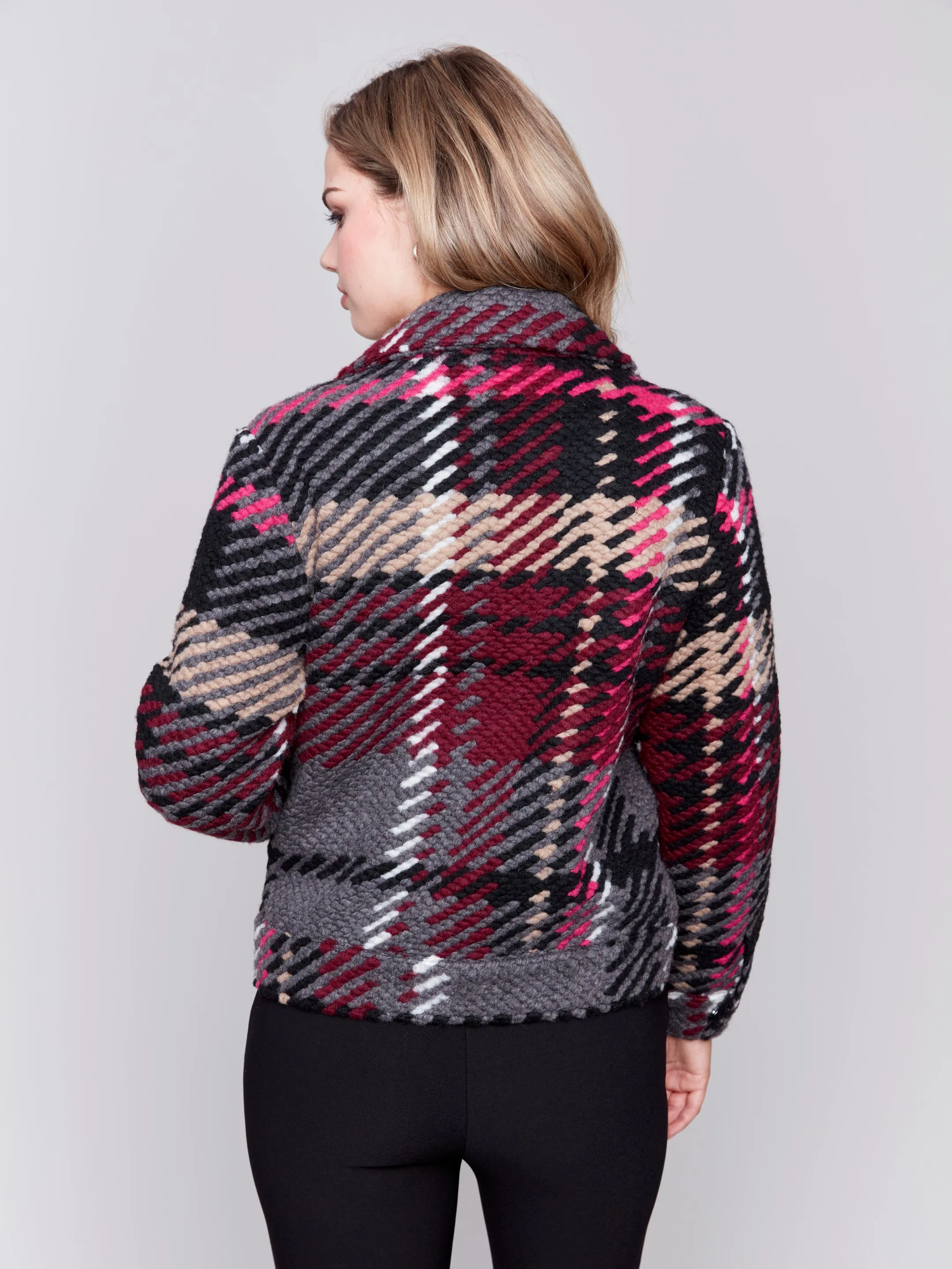 Wool Plaid Short Coat by Charlie B