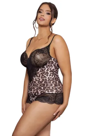 YesX YX854 Leopard Bodysuit